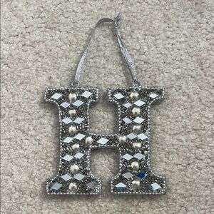 Silver Decorative Hanging Letter 'H'